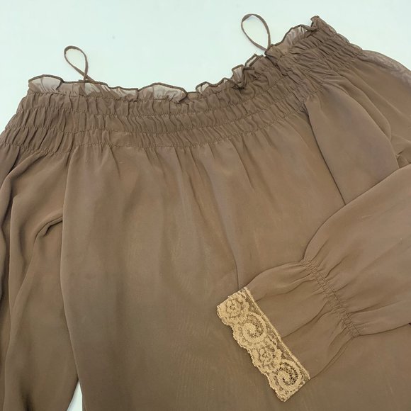 Top Bébé Dentelle Avec Col Volanté - Sans Manches - Taille M - Neuf Avec étiquette